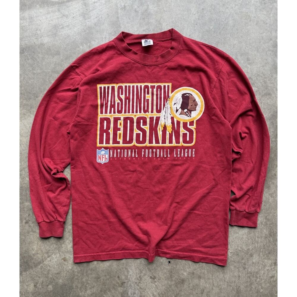 Vintage NFL WASHINGTON REDSKINS COMMANDERS LONG SLEEVE SHIRT STARTER Medium USA
